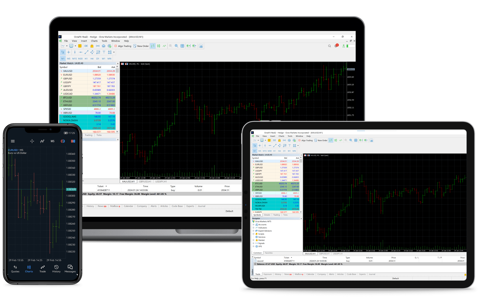 MetaTrader 5 Forex trading platform, application